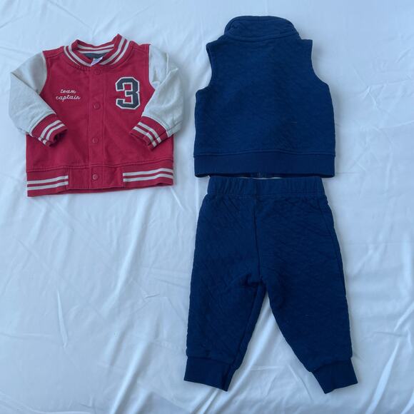 Lot of 4 Carters Clothing Boys 6M Sweat Set Bosy Suit Jacket - Picture 4 of 8